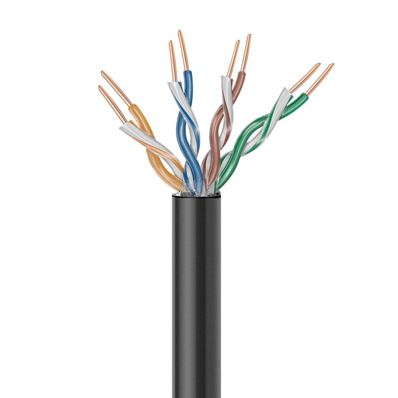 Mr. Tronic Impermeables Exteriores Cable Ethernet Cat 6 De 100m, Cable