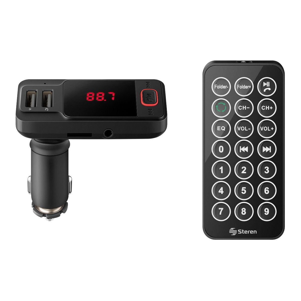 Transmisor FM Bluetooth para automóvil - Adaptador Bluetooth para coche,  transmisor de radio, cargador de coche USB dual, reproductor de música MP3