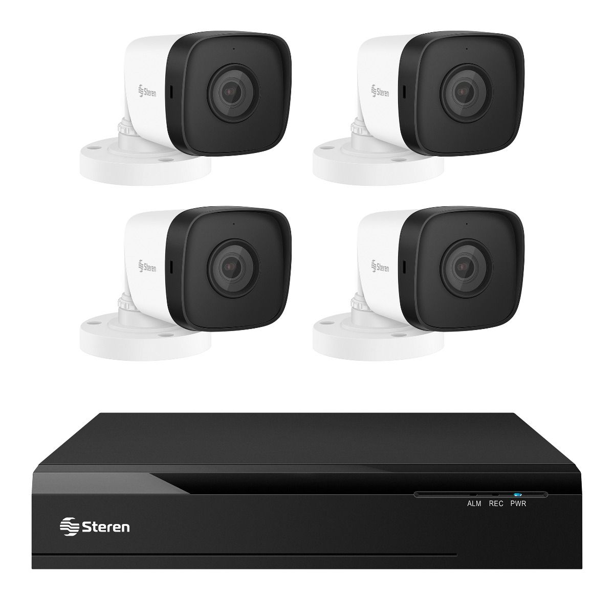 DVR Penta de 4 canales con 4 cámaras, disco duro y monitoreo por Internet