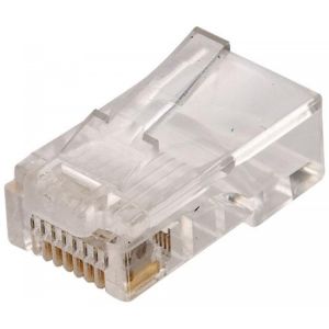 Plug telefónico modular RJ45 de 8 contactos para cable redondo