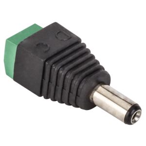 Adaptador plug invertido 2.1 mm a 2 terminales atornillables