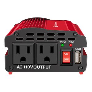 ADAPTADOR INVERSOR DE CORRIENTE PARA AUTO DE 12V- 220V DE 200W- C