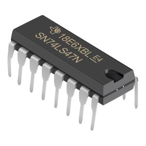 Circuito integrado TTL decodificador-excitador de decimal codificado en binario (BCD) a 7 segmentos