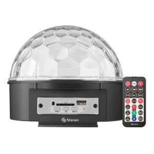 Esfera LED audio rítmica con bocinas y reproductor USB/SD