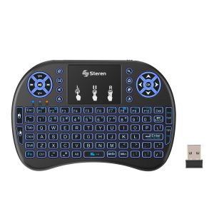 Teclado inalámbrico con touch pad y batería recargable para Smart TV