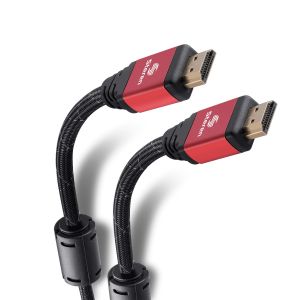 Cable HDMI 4K con filtros de ferrita y cable tipo cordón, de 7,2 m