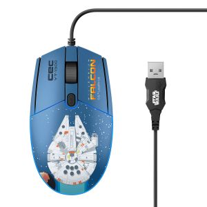 Mouse USB 800 / 1200 / 1600 DPI con luz LED Star Wars™