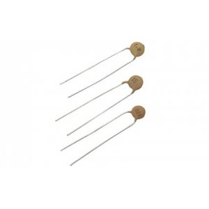 Condensador cerámico de disco, de 0.0022 uF (micro Faradios) a 500 Volts