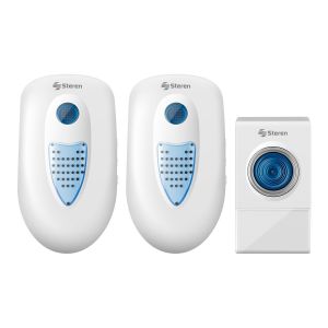 Timbre inalámbrico de 38 tonos, hasta 80 m de alcance, de 2 campanas