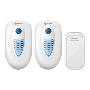 Timbre inalámbrico de 38 tonos, hasta 80 m de alcance, de 2 campanas