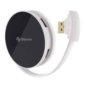 HUB USB 3.0 de 4 puertos con carga rápida color negro