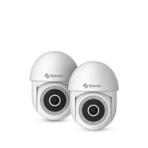 2 mini cámaras de seguridad Wi-Fi* 3 Mpx robotizadas con seguidor de movimiento, para exterior