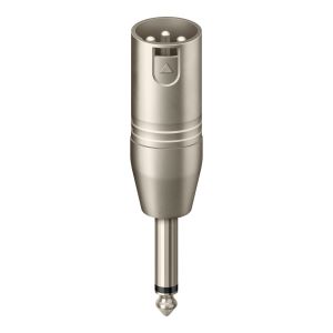 Adaptador de plug 6,3 mm a plug Cannon, monoaural, niquelado