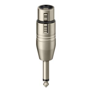 Adaptador de plug 6,3 mm a Jack Cannon, monoaural, niquelado