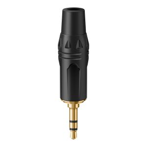 Conector de audio 3,5 mm estéreo metálico, para soldar, dorado