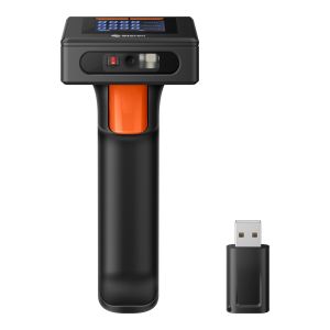 Lector de código de barras y QR (2D) inalámbrico multi conexión con memoria interna y batería recargable