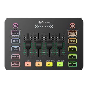 Consola de 4 canales para streaming y grabación