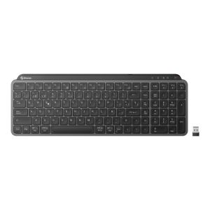 Teclado Bluetooth* / RF, multidispositivo con batería recargable