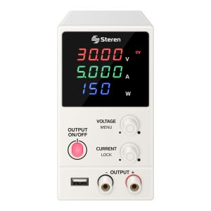 Fuente de poder regulada de 0 a 30 Vcc, 5 A