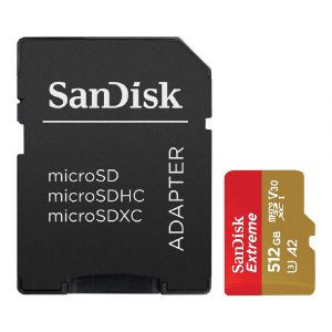 Memoria microSD de 512 GB SanDisk*, clase U3, V30, A2