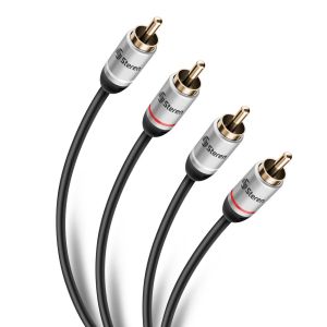 Cable RCA 2 plug a 2 plug, de 4 m