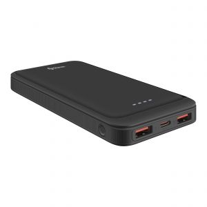 Power Bank de 10,000 mAh, PD de 20 W / QC de 18 W, con 1 salida USB-C y 2 salidas USB, color negro