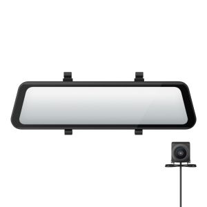 Espejo retrovisor para auto (Dash Cam) con grabador, cámara frontal 4K, cámara de reversa 2.5K y visualización por App