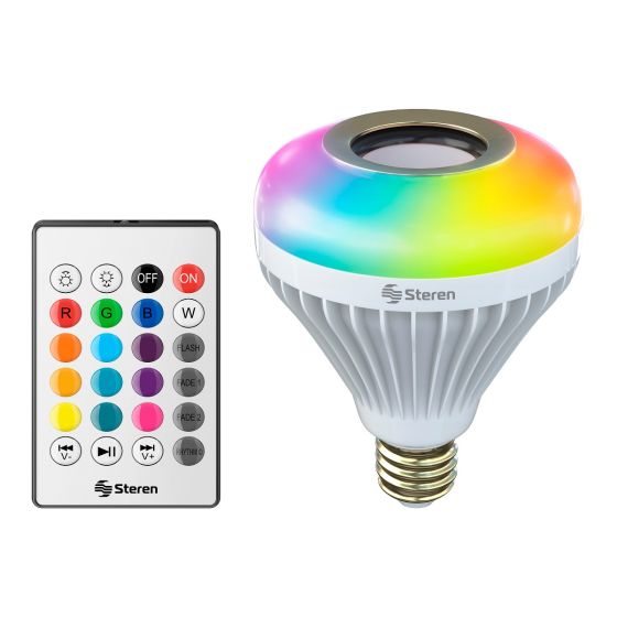 Parásito cien Disfrazado Foco LED RGB decorativo con bocina Bluetooth*, 6,5 W